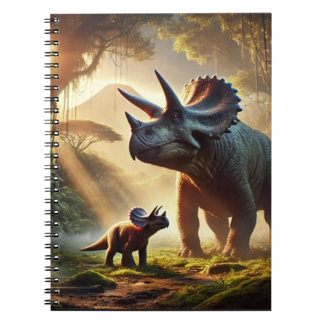 En stor vuxen Triceratops Anteckningsbok (Framsidan)