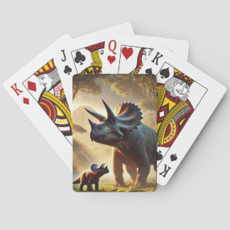 En stor vuxen Triceratops Casinokort