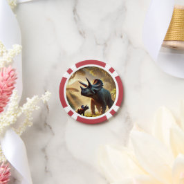 En stor vuxen Triceratops Poker Marker