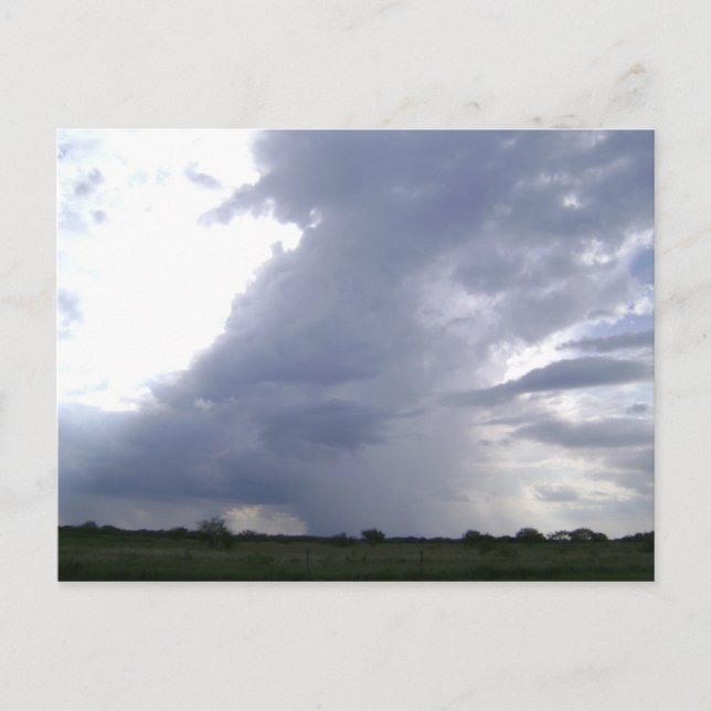 En storm brinner över Texas Vykort (Framsida)