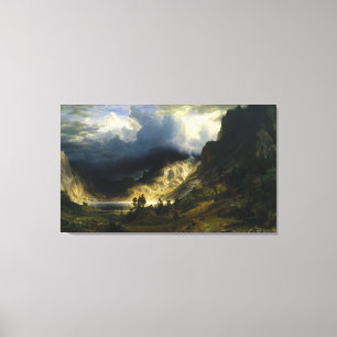 En storm i rocky mountains Bierstadt Canvastryck