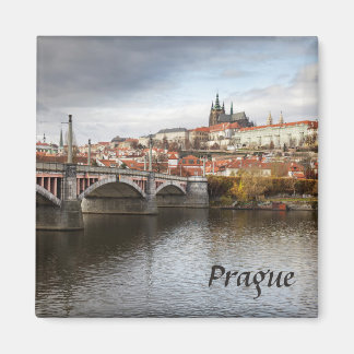 En stormdag i Prags souvenir-foto Magnet