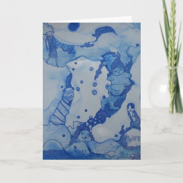 En stöt molnhälsningkortet kort (Framsida)