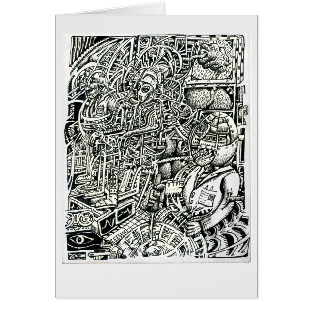 En stöt på systemet (elektrisk stol) hälsningskort (Framsidan)