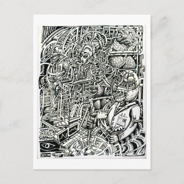 En stöt på systemet (elektrisk stol) vykort (Framsida)