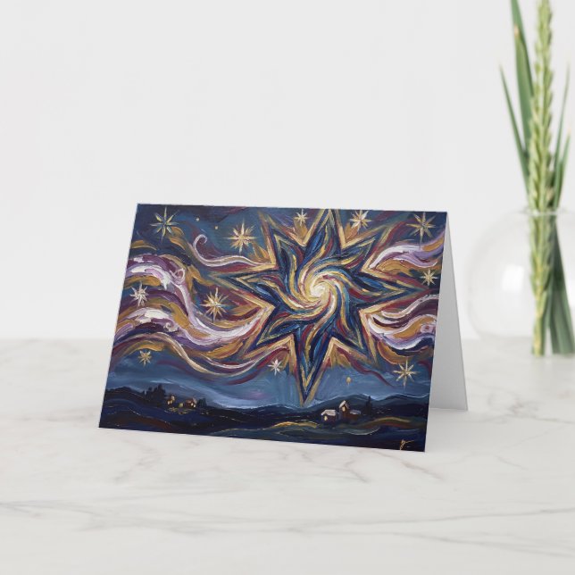 En stråle av hopp i mörkret Julkort Kort (Framsida)