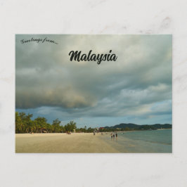 En strand i Malaysia vykort