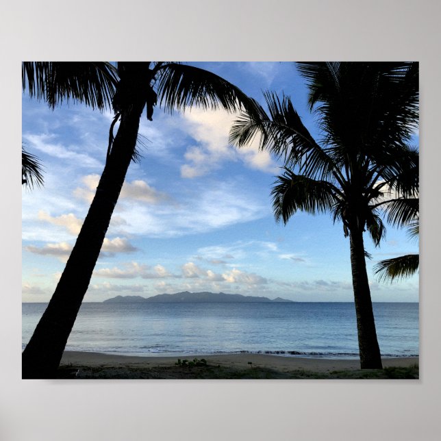 En strand på Fiji Poster (Framsidan)