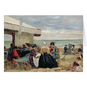 En strandplats hälsningskort