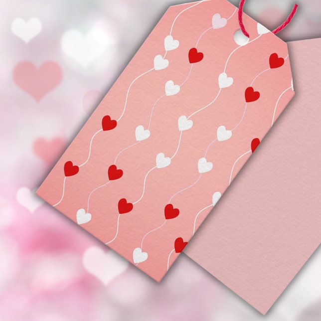 En sträng av Petite Hearts Valentines Presentetikett (Skapare uppladdad)