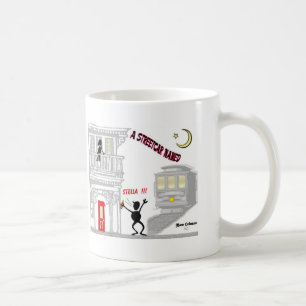 En Streetcar som namnges LUST Kaffemugg