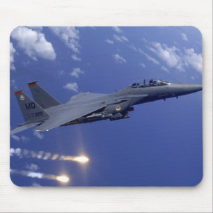 En strejkaörn för flygvapen F-15E Musmatta