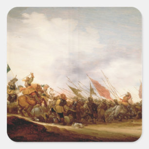En stridplats, 1653 fyrkantigt klistermärke