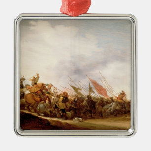 En stridplats, 1653 julgransprydnad metall