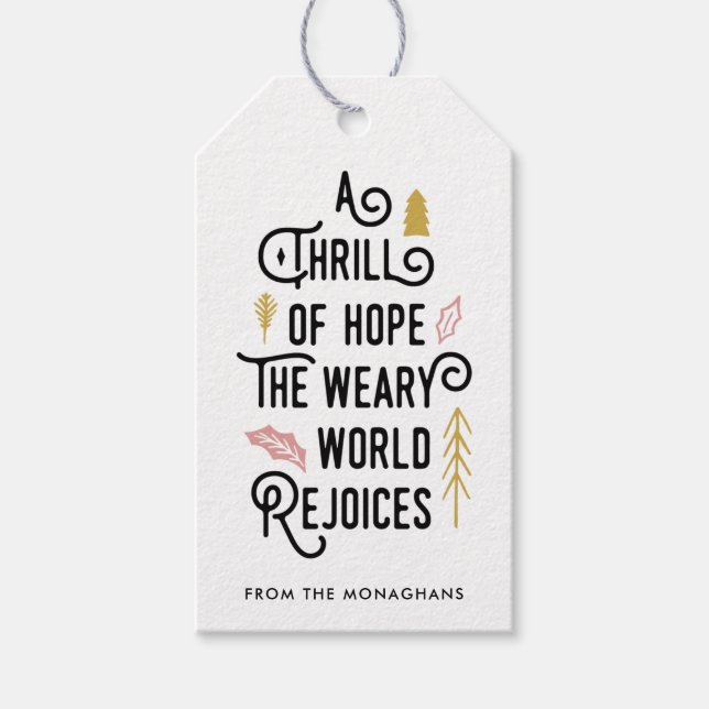 En strill av hopp presentetikett (Framsidan)