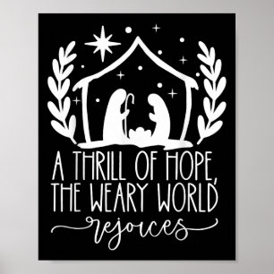 En strill av hoppets nyhet Christian Merry Christm Poster