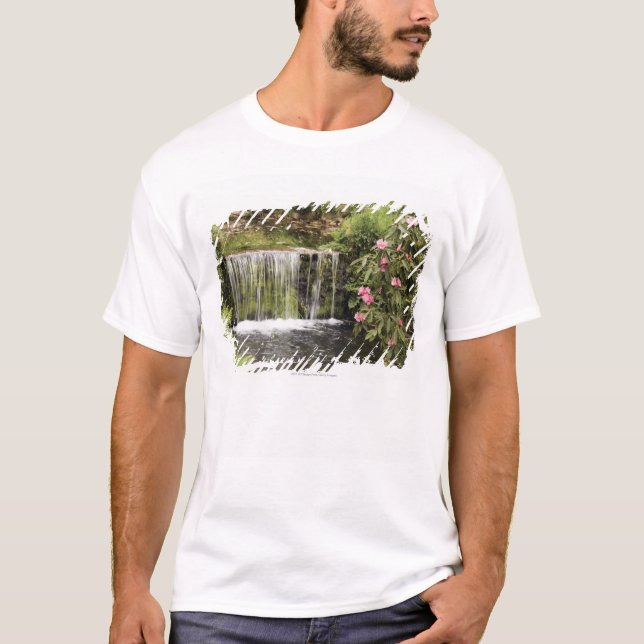En strömma och en vattenfall i den Dartmoor Tee Shirt (Framsida)