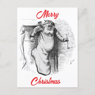 En strumpa full (1879) av Thomas Nast.  Helg Vykort