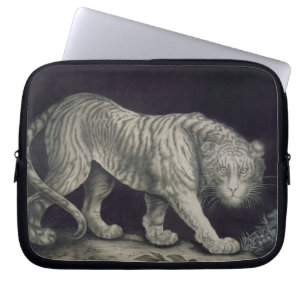 En stryka omkring tiger (rita på papper), laptop fodral