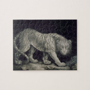 En stryka omkring tiger (rita på papper), pussel