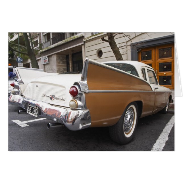 En Studebaker Silver Hawk klassisk bil parkerad på Hälsningskort (Framsidan Horizontal)