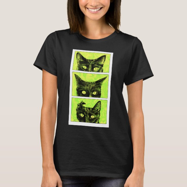 En studie av katt öron t shirt (Framsida)