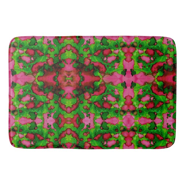 En studie om Rosa och Grönt Badrumsmatta (Framsidan)