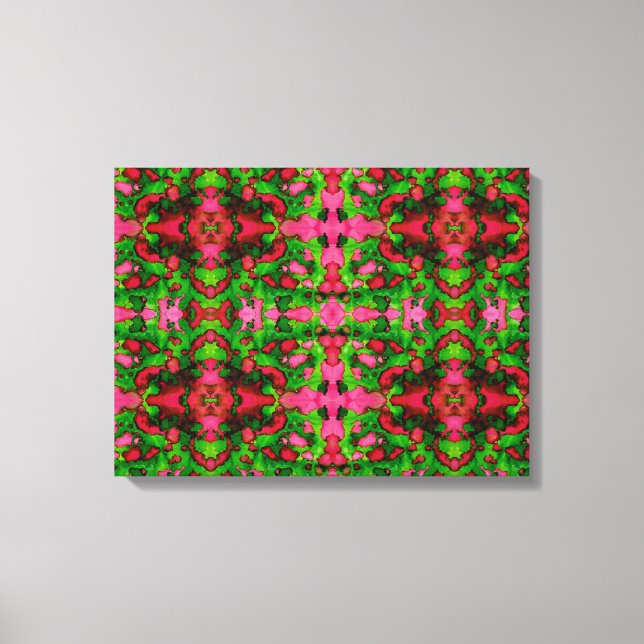 En studie om Rosa och Grönt Canvastryck (Framsida)