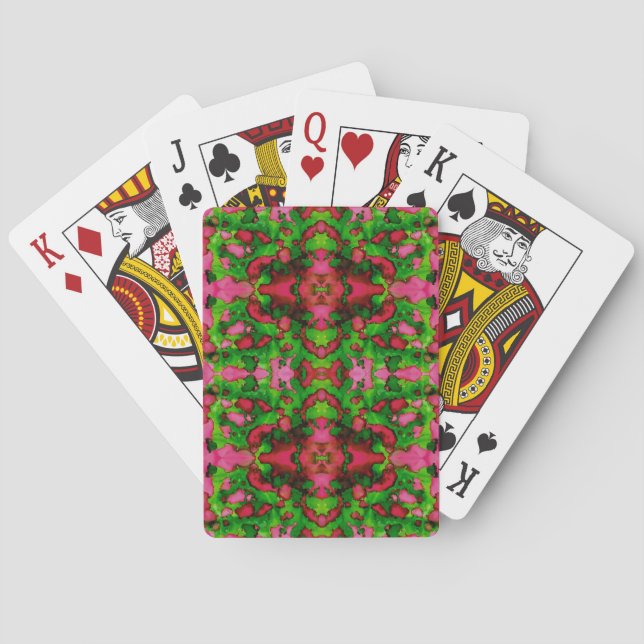 En studie om Rosa och Grönt Casinokort (Baksidan)
