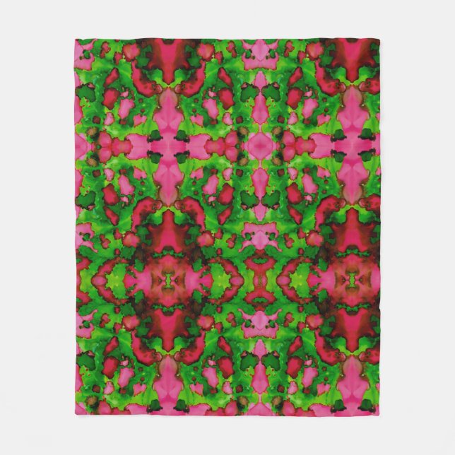 En studie om Rosa och Grönt Fleecefilt (Framsidan)