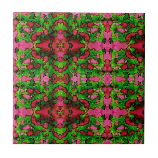 En studie om Rosa och Grönt Kakelplatta (Framsidan)