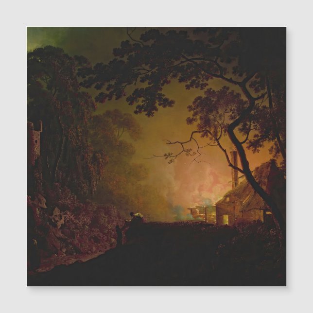 En stuga på natten Joseph Wright av Derby (Framsida)