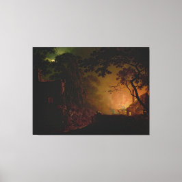 En stuga på natten Joseph Wright av Derby Canvastryck