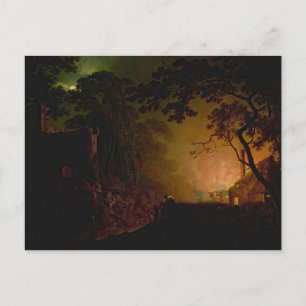 En stuga på natten Joseph Wright av Derby Vykort