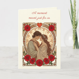 En stund avsedd bara för oss romantisk art nouveau kort