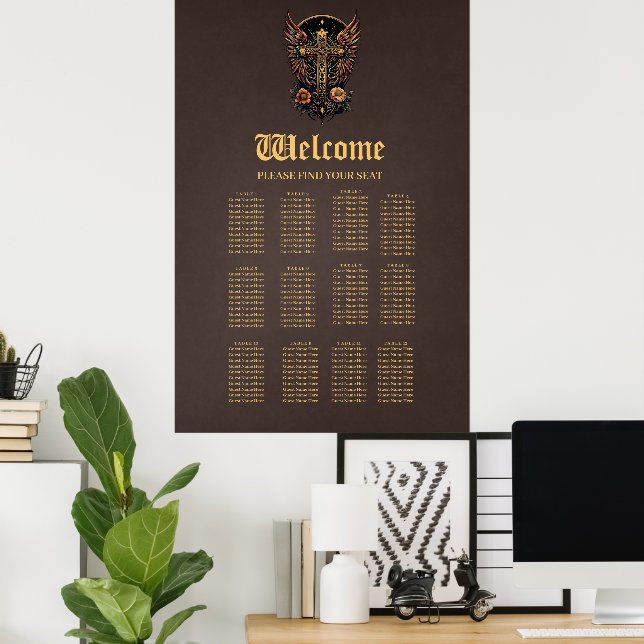 En styrkesymbol: Ornatet kor med vingar. Poster (Hemmakontoret)