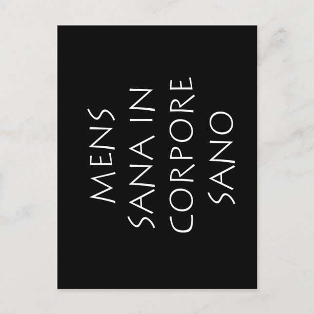 En sund själ i en sund kropp vykort (Framsida)