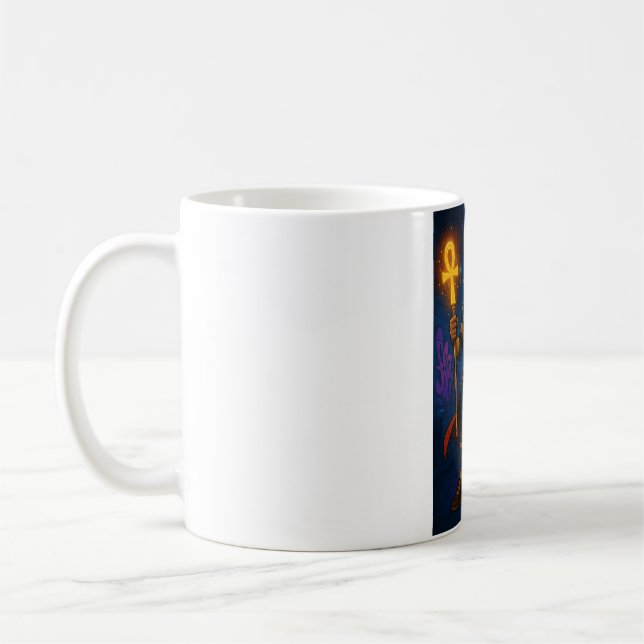 En superhjälte med faraoniska drag kaffemugg (Vänster)
