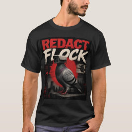 En surrealistisk övervakningskamera duva redigerar t shirt