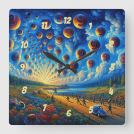 En surrealistisk resa genom Ljud och vision Fyrkantig Klocka