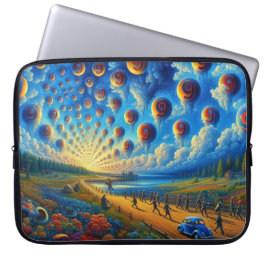 En surrealistisk resa genom Ljud och vision Laptop Fodral