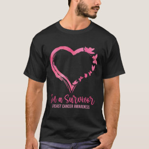 En Survivor Shirt Rosa Butterfly Heart Breast Canc T Shirt