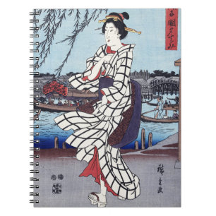 En sval sommarafton vid bron, Utagawa Hiroshige Anteckningsbok