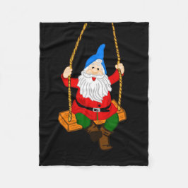 En svängande trädgårds- Gnome Fleecefilt