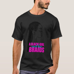 En svart flicka och hennes hjärnor Tonåring. T Shirt