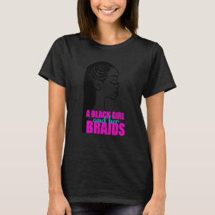 En svart flicka och hennes hjärnor Tonåring. T Shirt