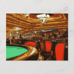 En svart Jack Bord i hjärtat av Vegas Casino Vykort