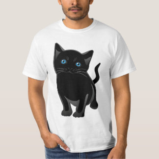 " en svart katt med blå öga" t shirt
