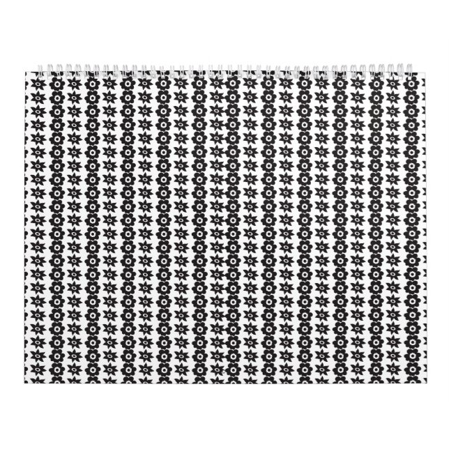 en svart och vit bakgrund med många punkter kalender (Omslag)