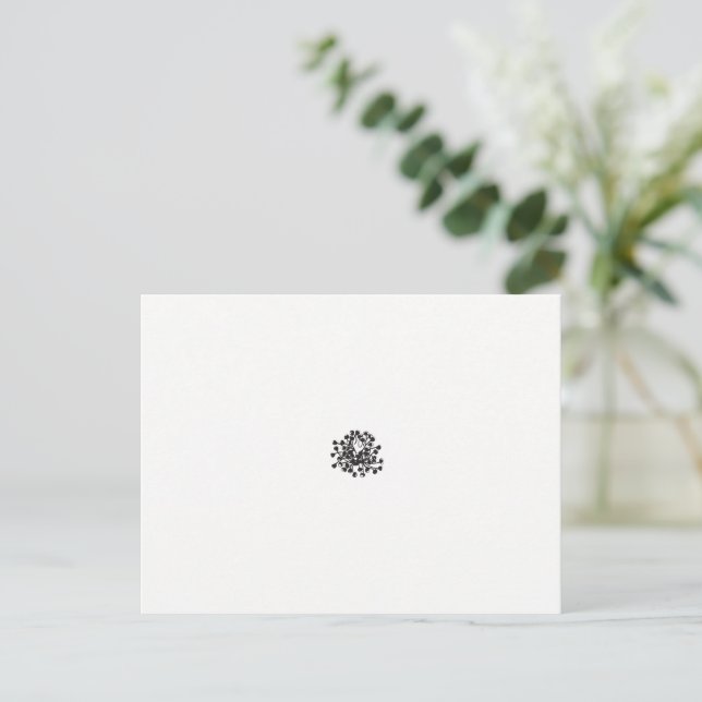 en svart och vit bild av en samling blommor vykort (Stående Fram)